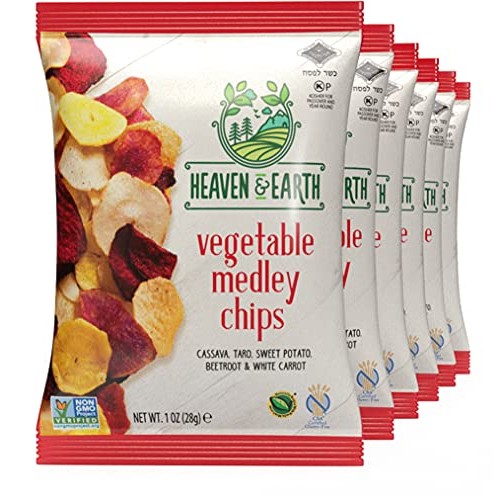 Heaven & Earth Veggie Chips, Root Vegetable Medley Chips 1oz 6 ...
