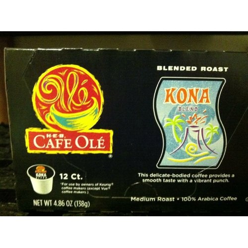 H.E.B Cafe Ole Kona Blend Medium Roast 100% Arabica Single Serve