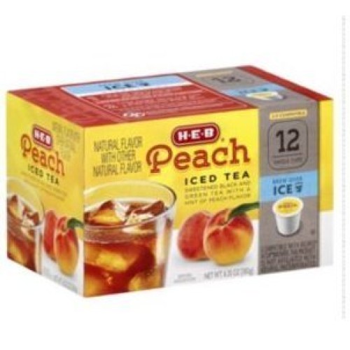 H.E.B Iced Tea Single Serve Cups 12 Cts. Peach Pack Of 2