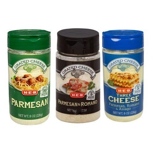 Grated Aged Cheese Set - Parmesan, Parmesan And Romano, Three Ch