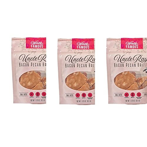 Uncle Rays Bacon Pecan Brittle 3.25 OZpack of 3