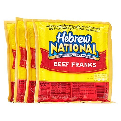 Hebrew National Beef Franks, 12 Oz 4 Pack 28 Total Hotdogs