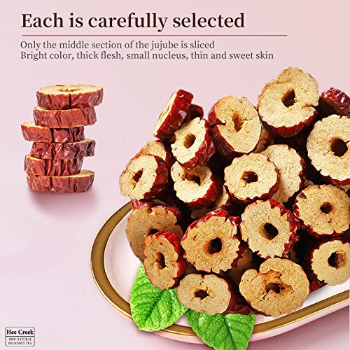 Dried Red Dates, Pitted Red Jujube Slices 5.6oz/160g Sweet Jujub...