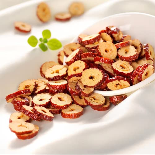 Dried Red Dates, Pitted Red Jujube Slices 5.6oz/160g Sweet Jujub...