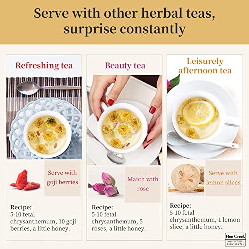 Hee Creek Chrysanthemum Flowers Bud Tea 3.53oz/100g Hang White C...