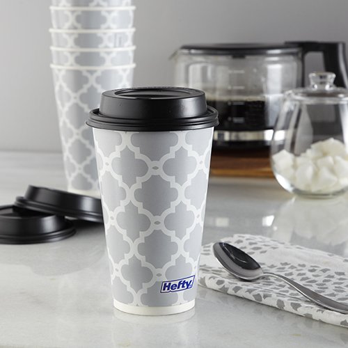 Hefty Disposable Coffee Cups With Lids - 16 Ounce, 20 Count