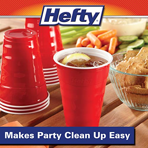 Hefty Party On Red Plastic Cups, 18 Ounce, 30 Cups
