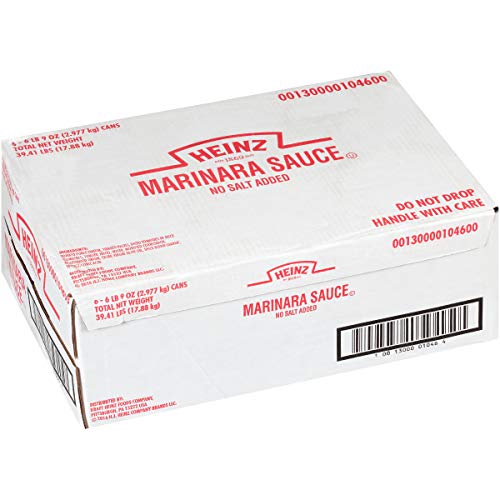 Bell Orto No Salt Added Marinara Sauce 105 Oz Cans, Pack Of 6