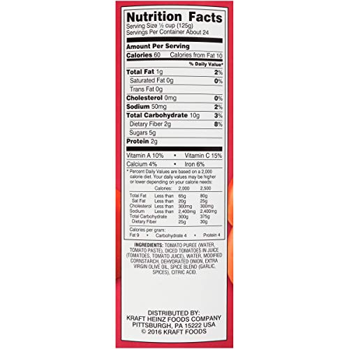 Bell Orto No Salt Added Marinara Sauce 105 Oz Cans, Pack Of 6