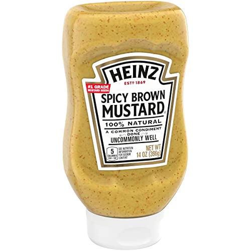 Heinz 100% Natural Spicy Brown Mustard 14 oz Bottle Heinz 100% Natural Spicy Brown Mustard 14 oz Bottle