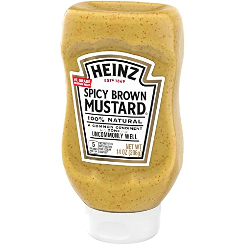 Heinz 100% Natural Spicy Brown Mustard 14 oz Bottle Heinz 100% Natural Spicy Brown Mustard 14 oz Bottle