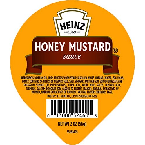 Heinz Honey Mustard 2 Oz Packets, Pack Of 60