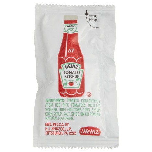 Heinz Tomato Ketchup, 0.32-Ounce Single Serve Packages Pack Of
