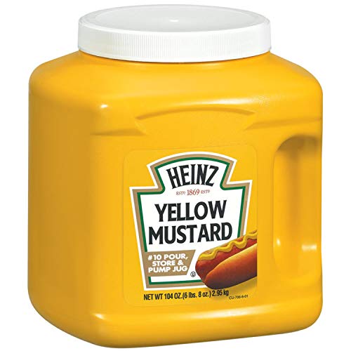 Heinz Bulk Yellow Mustard Jug 104 Oz Containers, Pack Of 6