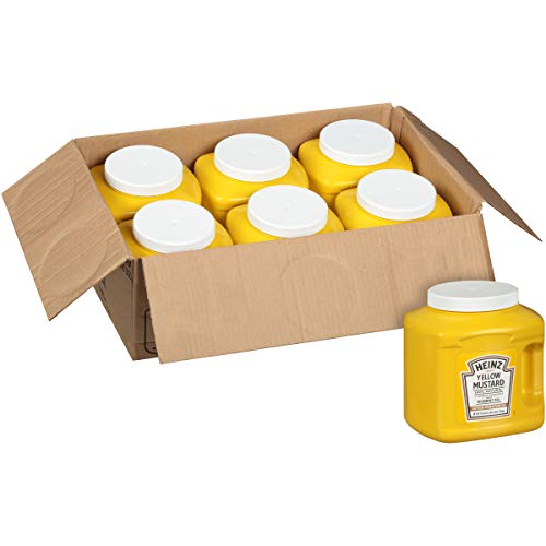 Heinz Bulk Yellow Mustard Jug 104 Oz Containers, Pack Of 6