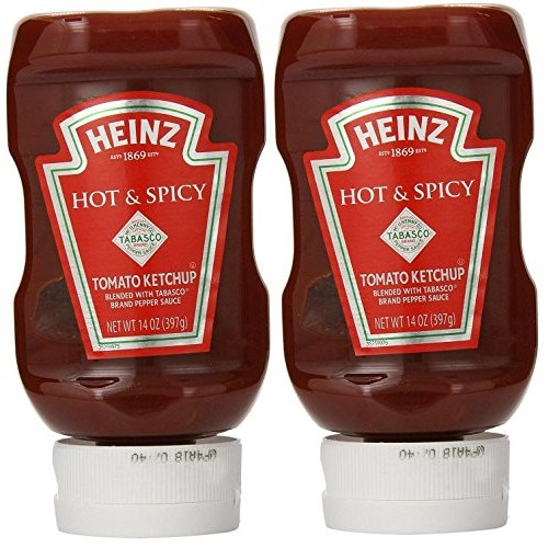 Heinz Hot &Amp; Spicy Tomato Ketchup With Tabasco Pack Of 2 14 Oz