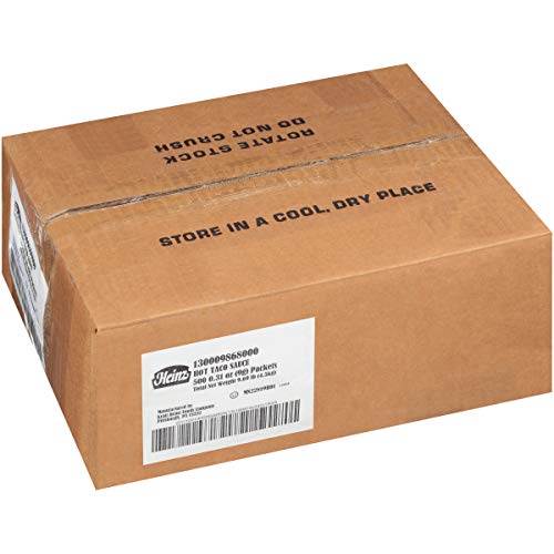 Heinz Hot Taco Sauce 0.3 Oz Packets, Pack Of 500
