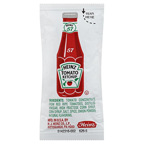 Heinz Ketchup Single Serve Packet 0.39 Oz Packets, Pack Of 500