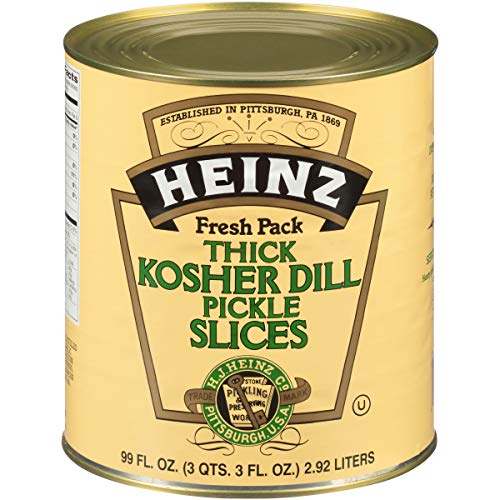 Heinz Kosher Dill Pickle Hamburger Cut Slices #10 Can 99 Fl Oz