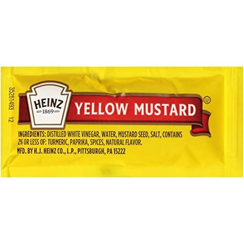 Heinz Mild Mustard 1.5Oz Packets, Pack Of 500