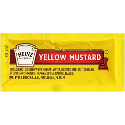 Heinz Mild Mustard Single Serve Packet 0.2 Oz Packets, Pack Of