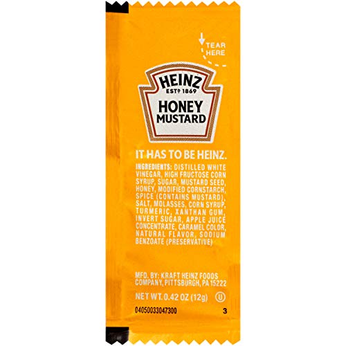 Heinz Honey Mustard 0.4 Oz Packets, Pack Of 200