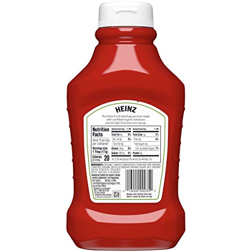 Heinz Organic Tomato Ketchup 44 Oz Bottles, Pack Of 2