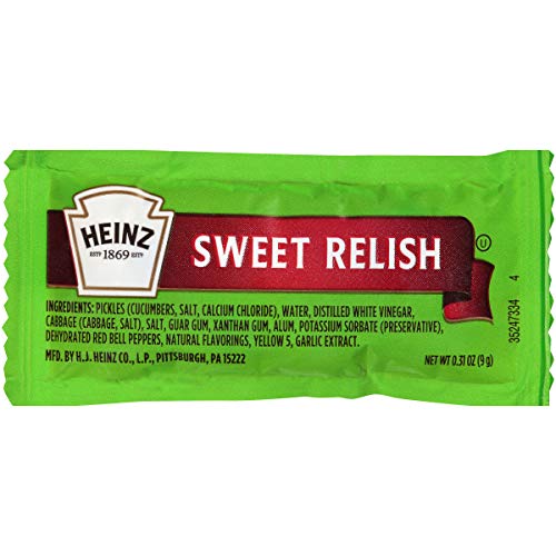Heinz Relish Single Serve Packet 0.3 Oz Packets, Pack Of 200