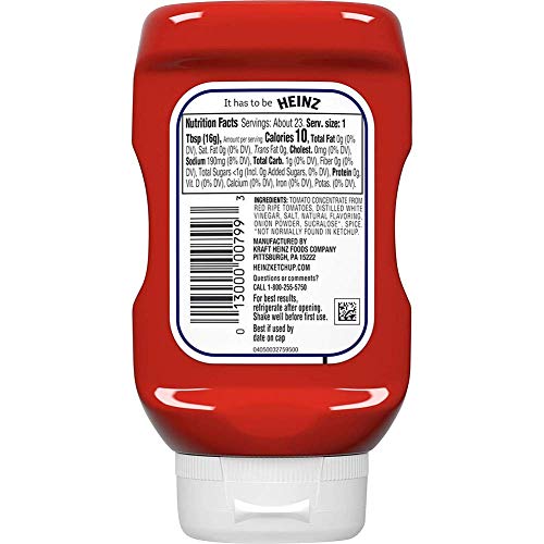 Heinz Tomato Ketchup, No Sugar Added, 13 Ounces Pack Of 2