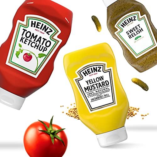Heinz Ketchup, Sweet Relish &Amp; Yellow Mustard Variety Pack 12 Bo