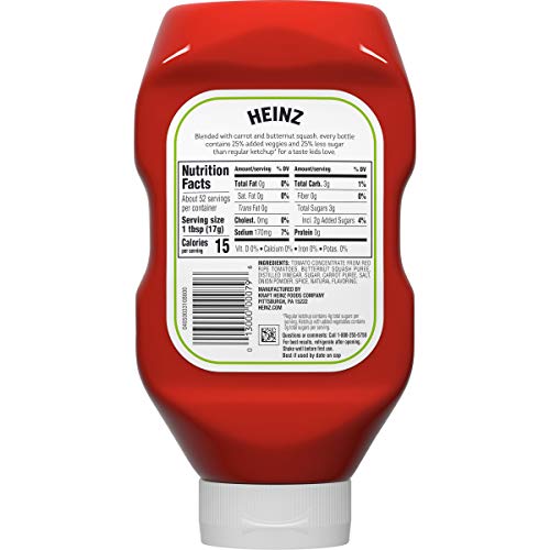Heinz Tomato Ketchup With A Blend Of Veggies, 31.0 Oz