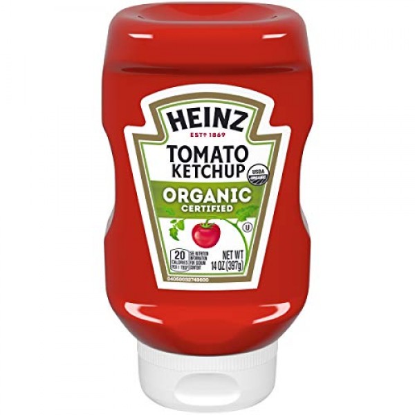 Heinz Organic Tomato Ketchup 14 oz Bottles, Pack of 6