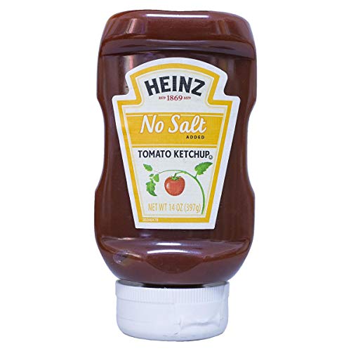 Heinz Tomato Ketchup No Added Salt 14 Oz Bottles, Pack Of 6
