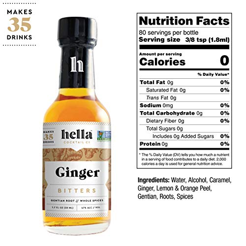 Hella Cocktail Co. | 5-Pack Bitters Bar Set, 8.5 Fl Oz Total | C