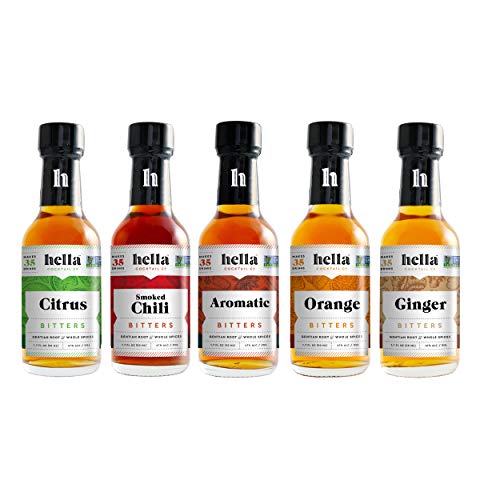 Hella Cocktail Co. | 5-Pack Bitters Bar Set, 8.5 Fl Oz Total | C