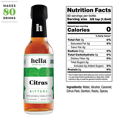 Hella Cocktail Co. | Citrus Bitters, 5 Fl. Oz Pack Of 1| Craft