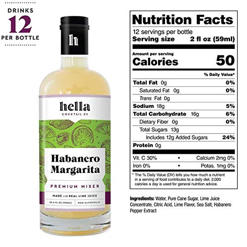 Hella Cocktail Co. | Habanero Margarita Premium Mixers, All Natu
