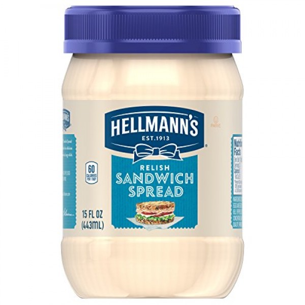 Hellmanns Sandwich Spread Relish, 15 Ounce Pack Of 1