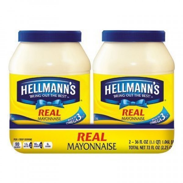 Hellmanns Mayonnaise 36 Oz., 2 Pk.