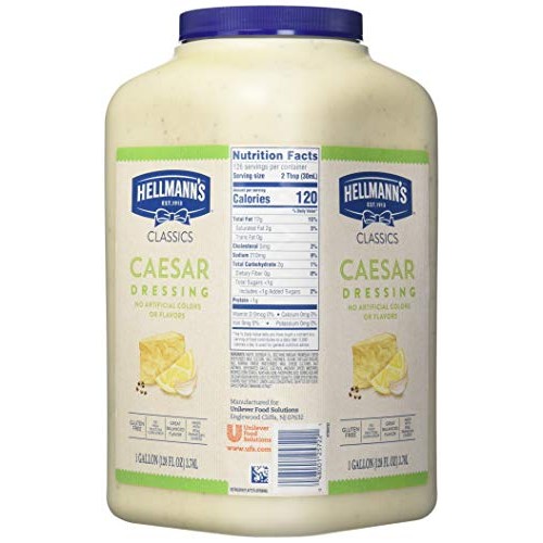 Hellmanns Classics Caesar Salad Dressing Jug Gluten Free, No Ar