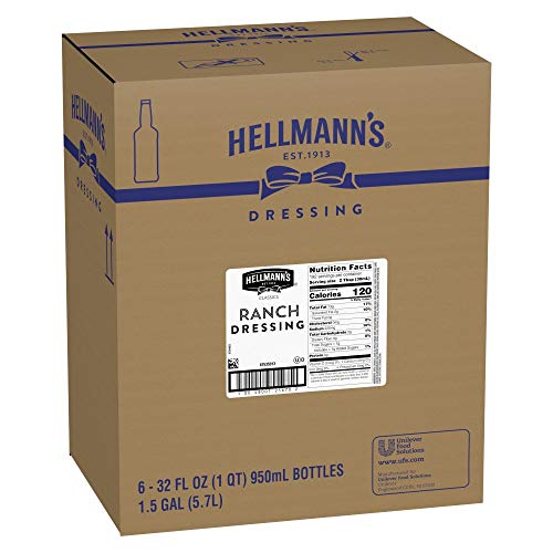 Hellmanns Classics Ranch Salad Dressing Salad Bar Bottles Glute