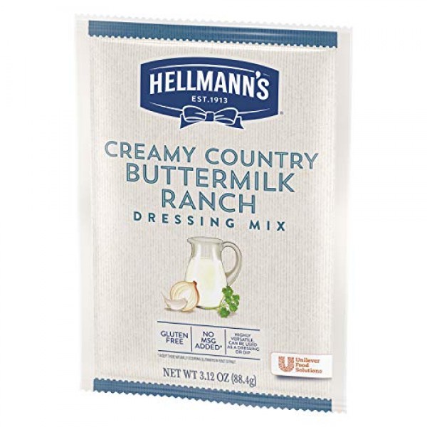Hellmanns Creamy Country Buttermilk Ranch Salad Dressing Dry Mi...