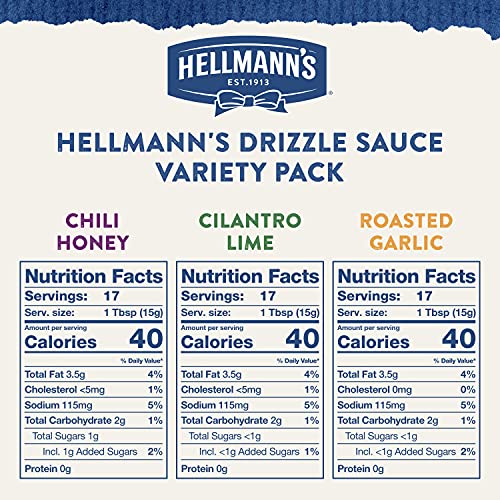 Hellmanns Drizzle Sauce for an exciting Condiment, Dip, Drizzle...