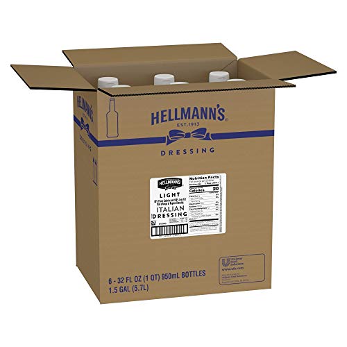 Hellmanns Light Italian Salad Dressing Salad Bar Bottles Gluten