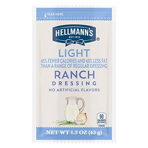 Hellmanns Light Ranch Salad Dressing Portion Control Sachets Gl
