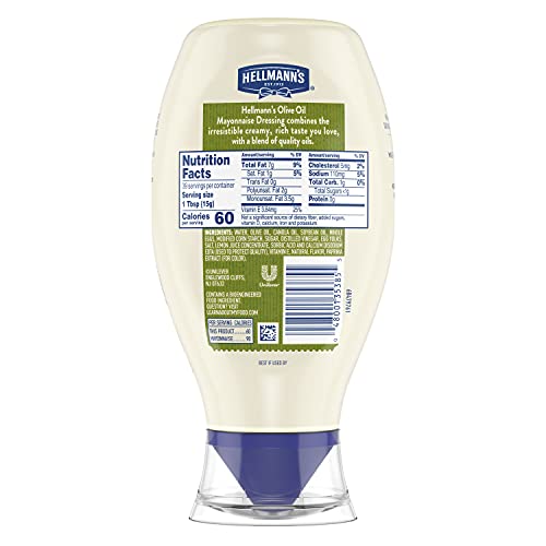 Hellmanns Mayonnaise Dressing Squeeze Bottle Condiment for Simp...