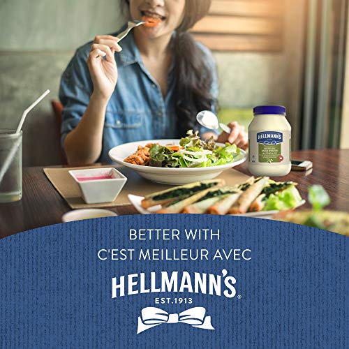 Hellmanns Olive Oil Mayonnaise, 890Ml/30Oz., {Imported From Canada}