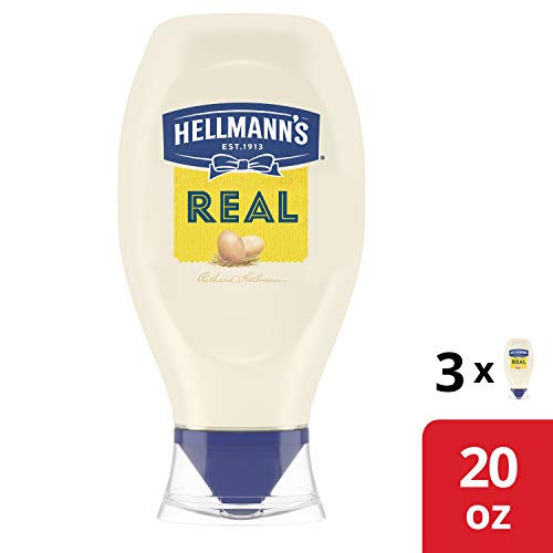 Hellmanns Real Mayonnaise, Squeeze 20 Oz, 3 Count
