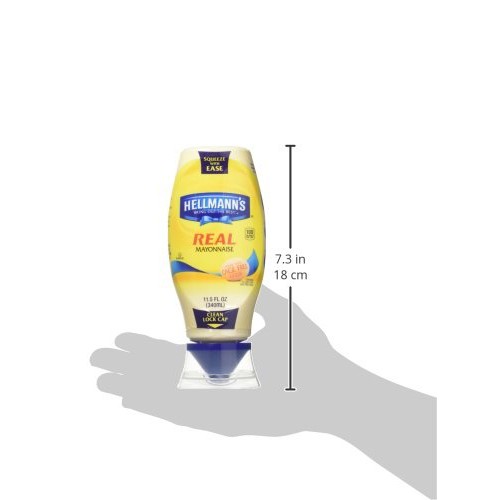 Hellmanns Squeeze Real Mayonnaise 11.5 Oz, Pack Of 6