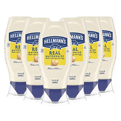 Hellmanns Squeeze Real Mayonnaise 11.5 Oz, Pack Of 6
